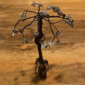 Wire Gemstone Tree Sculpture